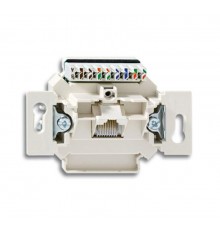Мех. 1-постовой компьютерной/телефонной розетки UAE, 8 полюсов, RJ45, категория 6е, неэкранированная, до 250 МГц  0230-0-0399   2CKA000230A0399  AB