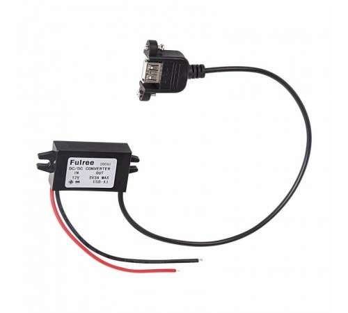 Адаптер DC 12 V-гнездо USB-A 5 V 3 A  16-0601  REXANT
