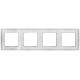 Рамка для розеток и выключателей ЭРА Серия 12 12-5004-16 на 4 поста, титан   Б0065741  ЭРА