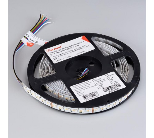 Лента светодиодная RT-GM288-12mm 24V RGBW-MIX (19.2 W/m, IP20, 3838/2216, 5m) (arlight, Открытый)  028258(2)  Arlight