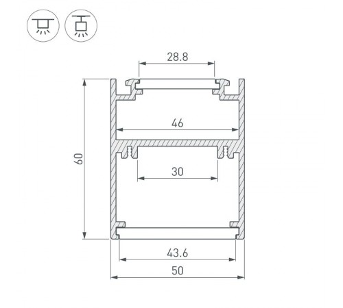 Профиль SL-ARC-5060-D1500-A90 BLACK (дуга 1 из 4) (arlight, Алюминий)  029270  Arlight