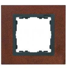 Simon 82 Рамка декоративная, 4 поста, S82 Nature, Металл, окалина-графит  82847-36  Simon