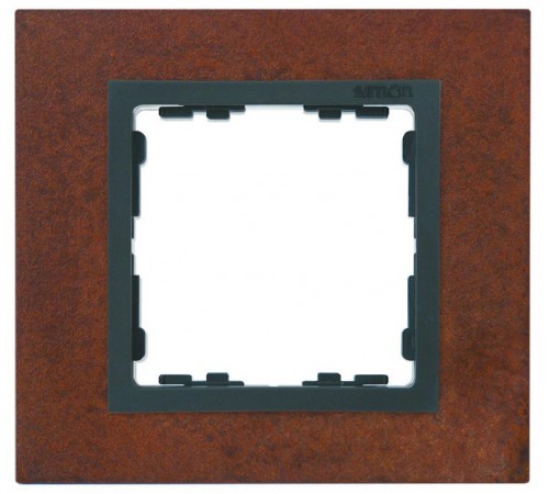 Simon 82 Рамка декоративная, 4 поста, S82 Nature, Металл, окалина-графит  82847-36  Simon