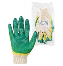 Перчатки х/б с двойным латексным покрытием "ЛАЙТ", трикотажные, 13, 1 пара,  SQ1016-0206  TDM