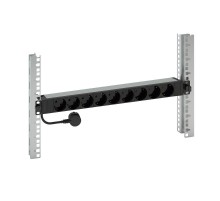 PDU - Блок распределения питания - 9 розеток 2К+3 - немецкий стандарт - шнур питания 3м - 19'' - 16А