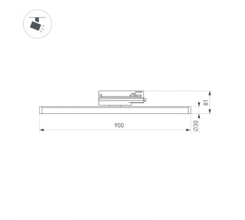 Светильник LGD-TUBE-TURN-4TR-L900-30W Day4000 (BK, 180 deg, 230V) (Arlight, IP20 Металл, 3 года)  035671  Arlight