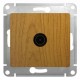Glossa Дерево Дуб TV Розетка одиночная 1DB  GSL000591  SE