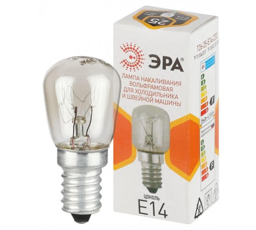 Лампа накаливания  T26 25Вт Е14/E14 230В  для холодильника и швейной машины  Б0066404  ЭРА