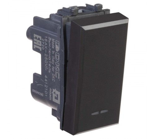 Выключатель модульный, "Avanti", "Черный матовый", 1 модуль  4412101  DKC