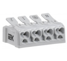 Клемма пружинная соединительная КСП4-2L+N+PE  UKZ-B06-4P-F0-E0-10  IEK