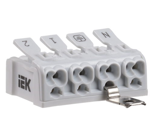 Клемма пружинная соединительная КСПз4-2L+N+PE  UKZ-B06-4P-F0-E1-10  IEK