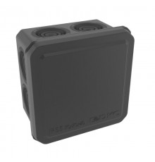 Коробка ответвительная с 8+2 кабельными вводами д.20/20мм, IP55, 70х70х40мм, черный  53770B  DKC