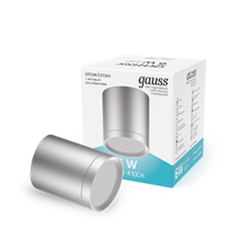 Светильник светодиодный декоративный бытовой с рассеивателем HD019 6W (хром сатин) 4100K 68х75мм  HD019  Gauss