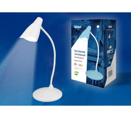 Светильник настольный TLD-559 Ivory/LED/280Lm/5000K/Dimmer 3W сенсор Белый  UL-00004141  Uniel