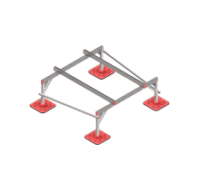 Опорная конструкция для установки оборудования TECHNORAPTOR FOOT 1500х1500 тип 2  KM-TR-F-SSEI-1500-1500-2  КМ - профиль