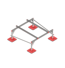 Опорная конструкция для установки оборудования TECHNORAPTOR FOOT 1500х1500 тип 2  KM-TR-F-SSEI-1500-1500-2  КМ - профиль