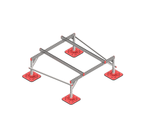 Опорная конструкция для установки оборудования TECHNORAPTOR FOOT 1500х1500 тип 2  KM-TR-F-SSEI-1500-1500-2  КМ - профиль