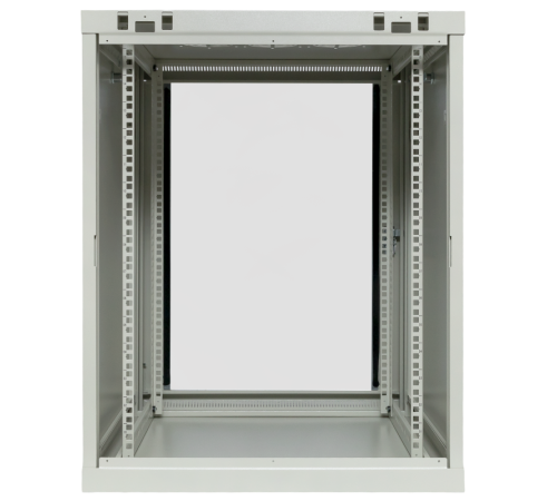 Шкаф настенный 19" TERACOM PRO 12U 600х600 мм дверь стеклянная с замком-ручкой серый  TRP-WLL-1266-40G  EKF