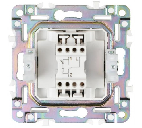 SKANDY Выключатель 1-клавишный проходной 10А SK-V02Gr серый  SK-V12-0-10-K03  IEK