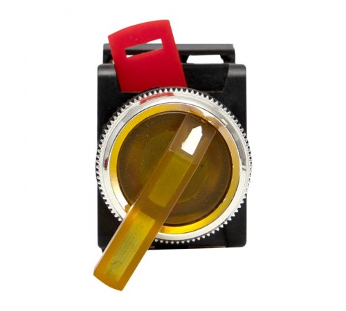 Переключатель ANLC-22 2P желтый с подсветкой 380В NO+NC EKF PROxima  psw-anlc-2p-o-380  EKF