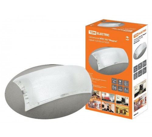 Светильник под лампу НПО 102 Медуза 25Вт КЛЛ Е27 серый  SQ0328-0005  TDM