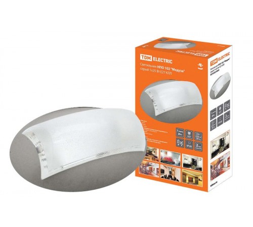 Светильник под лампу НПО 102 Медуза 25Вт КЛЛ Е27 серый  SQ0328-0005  TDM