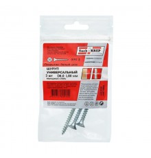Саморез ШУц 6,0х80 пот. гол. (3 шт) - пакет ( 0,032 кг)  102458  Tech-KREP