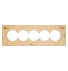 Шаблон для подрозетников c 5 отв. диам. 82 мм EKF Expert  sh-d82-5  EKF