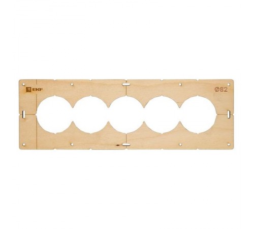 Шаблон для подрозетников c 5 отв. диам. 82 мм EKF Expert  sh-d82-5  EKF