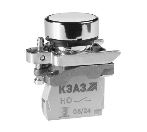 Кнопка КМЕ4510мС-белый-1но+0нз-цилиндр-IP54  354453  КЭАЗ