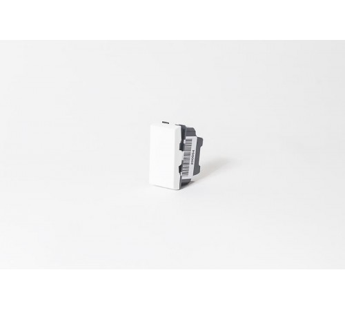 Выключатель одноклавишный 22,5х45 белый, с безвинтовым зажимом  200004  SPL