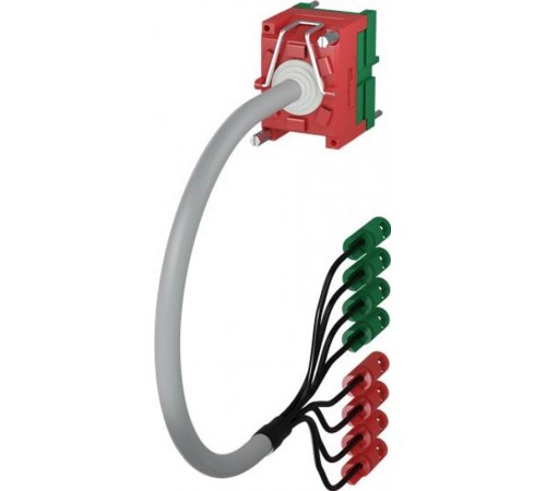 Разъем COR-C-1 для токовых цепей, 2 ряда по 4 полюса, с кабелем, 4 зеленых и 4 красных байонетных зажима  1SNA166638R0500  TE