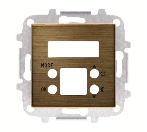 Накладка для терморегулятора для тёплых полов 8140.9, серия SKY, цвет античная латунь