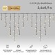 Гирлянда Айсикл (бахрома) светодиодный, 5,6 х 0,9 м, черный провод "КАУЧУК", 230 В, диоды ТЕПЛЫЙ БЕЛЫЙ, 240 LED  255-246  NEON-NIGHT
