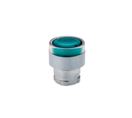 Головка кнопки прозрачная, зеленый, мет. MTB2-BW33  43172  ОВЕН