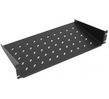 Полка угловая WZ-5714-53-00-161 1U x 446 x 250 mm (до 10 кг), цвет черный (RAL 9005)  47656  Zpas