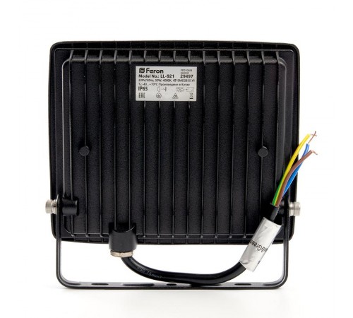 Прожектор светодиодный LL-921 2835 SMD 50W 4000K IP65 AC220V/50Hz, черный 167*198*28 мм  29497  FERON