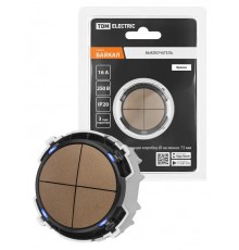 Выключатель 4-кл. 16А 250В кнопочный механизм бронза, "Байкал"   SQ1819-0428  TDM