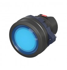 Головка кнопки плоская прозрачная без фиксации,  синяя  M22P-FMLBP  DKC