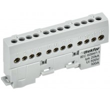 TEKFOR Шина L "фаза" изолированная на универсальном держателе 6х9-12-Ср  TF-NN10-12-KL-K03  IEK
