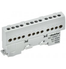 TEKFOR Шина L "фаза" изолированная на универсальном держателе 6х9-12-Ср  TF-NN10-12-KL-K03  IEK