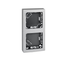 Simon 73 Рамка вертикальная, 2 поста, 75*146мм, S73 Loft, алюминий  73621-63  Simon