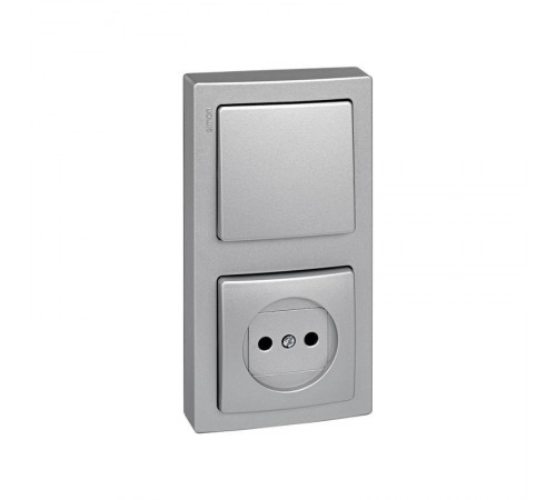 Simon 73 Рамка вертикальная, 2 поста, 75*146мм, S73 Loft, алюминий  73621-63  Simon