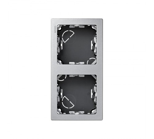 Simon 73 Рамка вертикальная, 2 поста, 75*146мм, S73 Loft, алюминий  73621-63  Simon