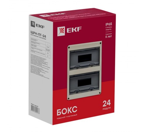 Щит распределительный навесной ЩРН-ПГ-24  (354х272х109) IP65 PROxima  pb65-n-pg-24  EKF