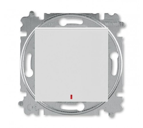 ABB Levit Серый / белый Переключатель 1-кл. с подсветкой контрольная  3559H-A25445 16W  2CHH592545A6016  ABB