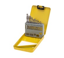 Набор сверл по металлу, 2-8мм (через 0,5мм), HSS, цилиндрический хвостовик, металлический кейс, 13 шт.  KR-91-0639  Kranz