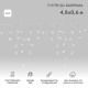 Гирлянда Айсикл (бахрома) светодиодный, 4,8 х 0,6 м, белый провод, 230 В, диоды белые,  152 LED  255-137-6  NEON-NIGHT