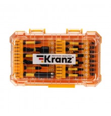 Набор торсионных бит с магнитным держателем и торцевыми головками, пластиковый кейс, 41 шт  KR-92-0463  Kranz
