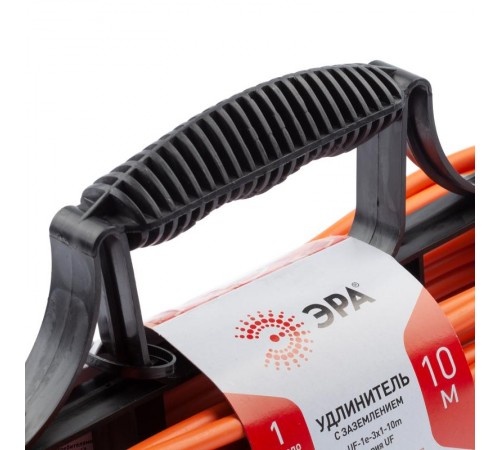 Удлинитель силовой UFx-1e-3x1-10m на рамке с заземлением 1 розетка 10м ПВС 3х1мм2  Б0048665  ЭРА